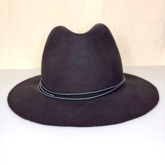 HATATTACK Wool Fedora Hat Made in USA Felt Western Boho‎ Festival Leather Grey - Picture 4 of 12